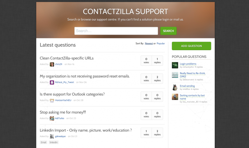 Contactzilla_support