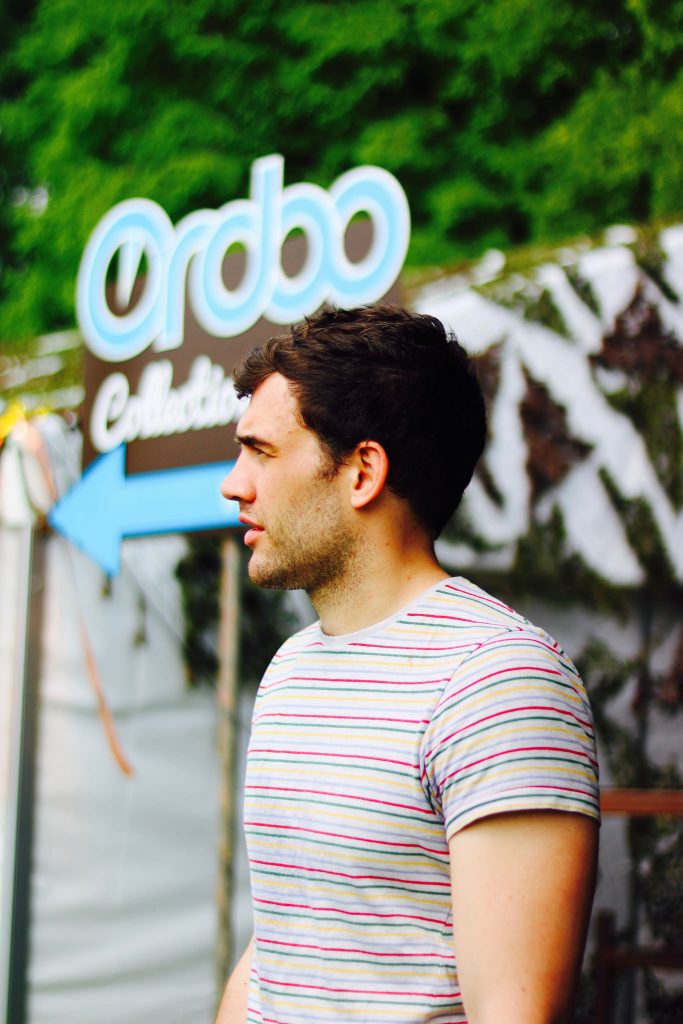 Tom at an Ordoo collection point at Love Saves the Day festival