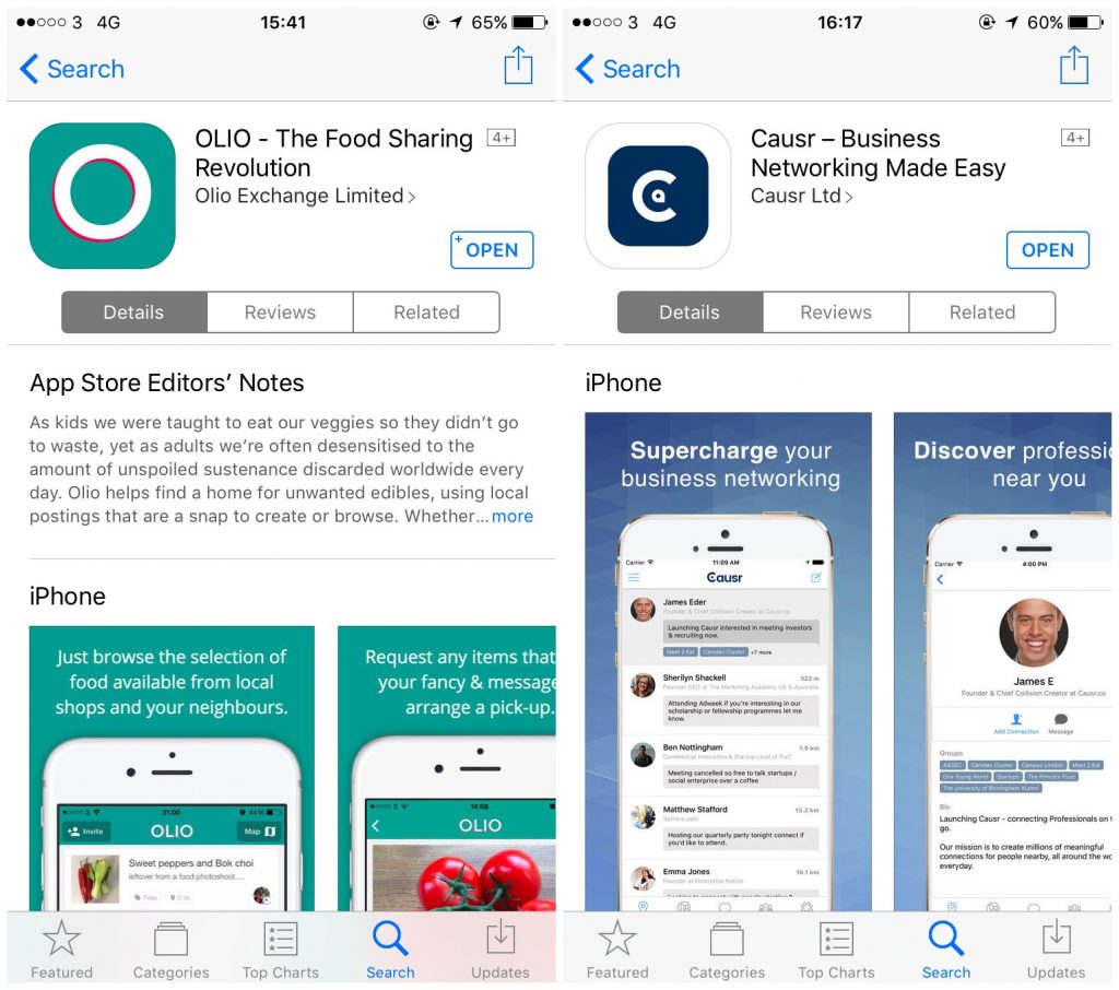 olio-and-causr-titles-on-app-store
